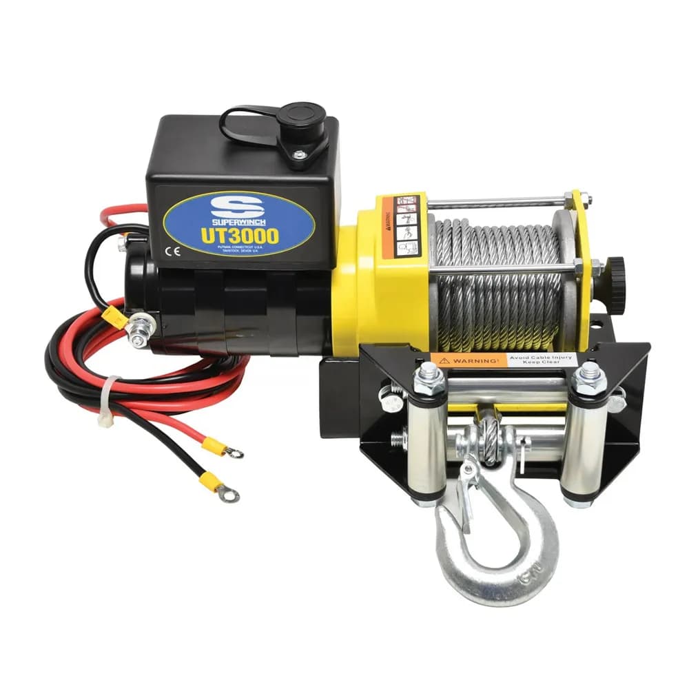 UT3000 3000lb 12V DC Winch with Steel Wire Rope Black - 1331200