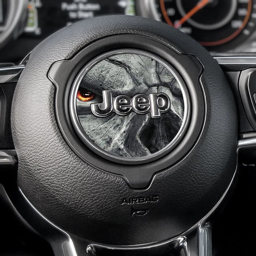 Skull Face Steering Wheel Decal