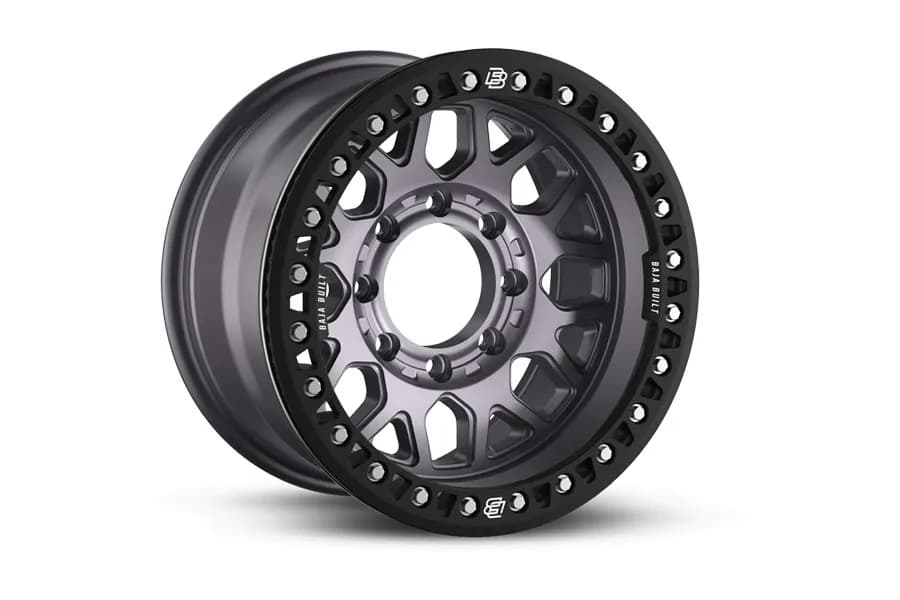 Baja Built Lite Brite OUTLAW Cast Beadlock Wheel, 17x9 8x6.5 -38mm - Satin Graphite - JT/JL/JK