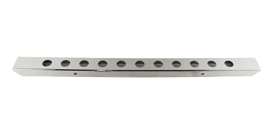 Jeep CJ 54 Inch Front Bumper with holes (No License Plate Holes) 45-86 CJ Polished Silver Kentrol