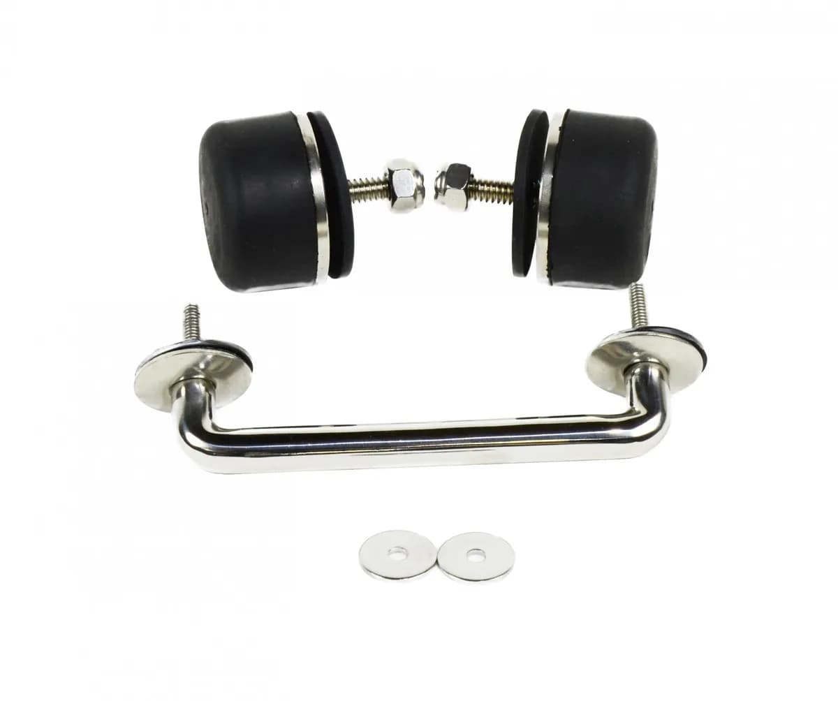 Jeep TJ/JK Windshield Tie Down Kit 97-18 Wrangler TJ/JK Polished Silver Kentrol