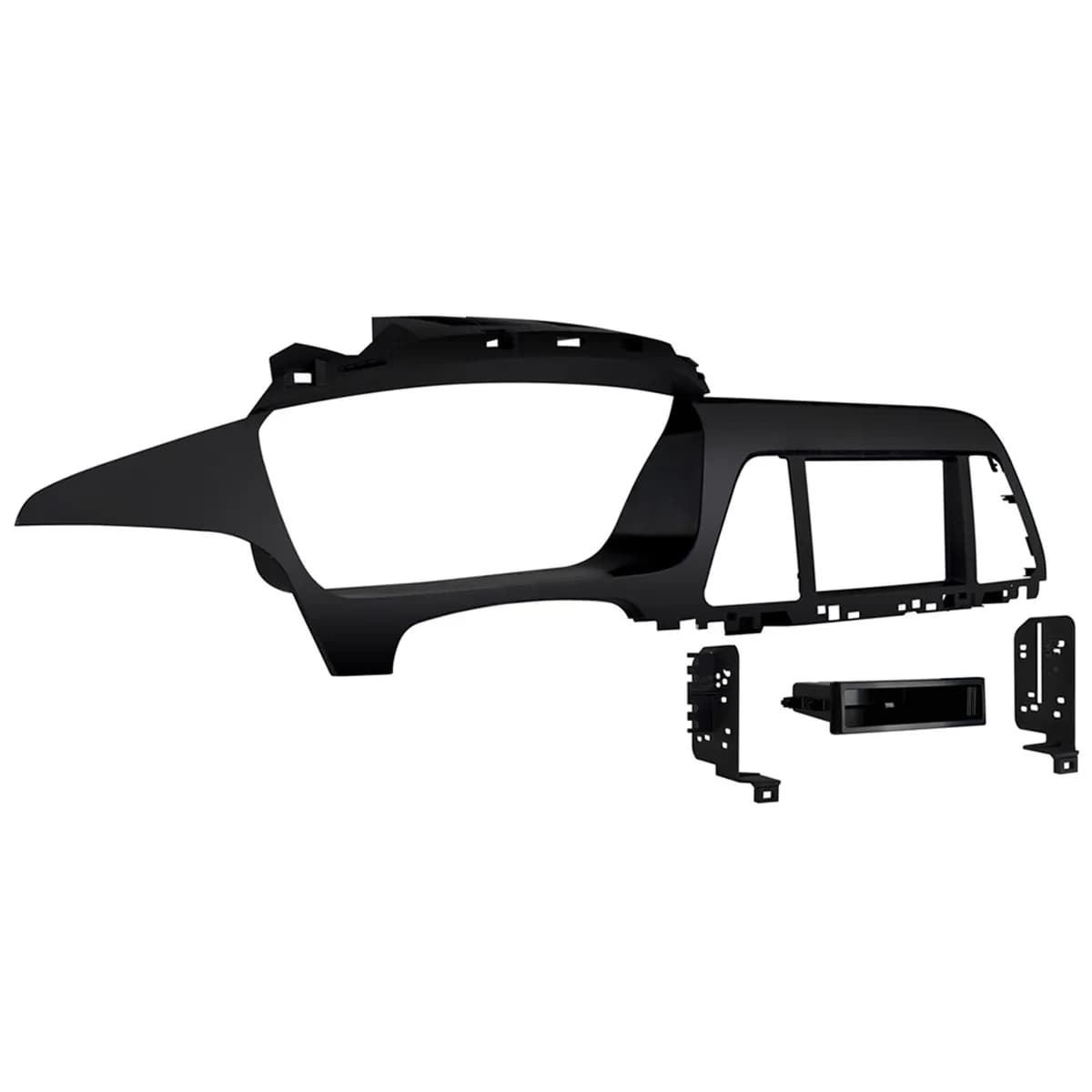 Custom Fit Dash Panel; Iso Din W/Pocket or Double Din Radio Provision; Incl.: Radio Trim Panel/Radio Brackets/Steering Column Cover Bracket/Pocket/Screws/Clips;