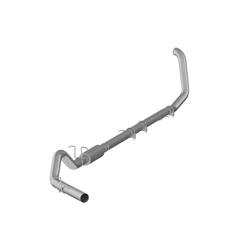 Armor Lite Turbo Back Exhaust System; 4 in.; Incl. 4 in. Turbo Down Pipe/Mid Pipe/Ext. Pipes/Muffler/Over Axle Pipe/Tailpipe/Hardware; No Tip Incl.; Single Side Exit; Aluminized;