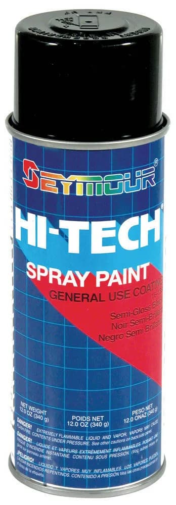 Seymour 16-139 Hi-Tech General Purpose Enamel Semi-Gloss Black 12 oz 16-139