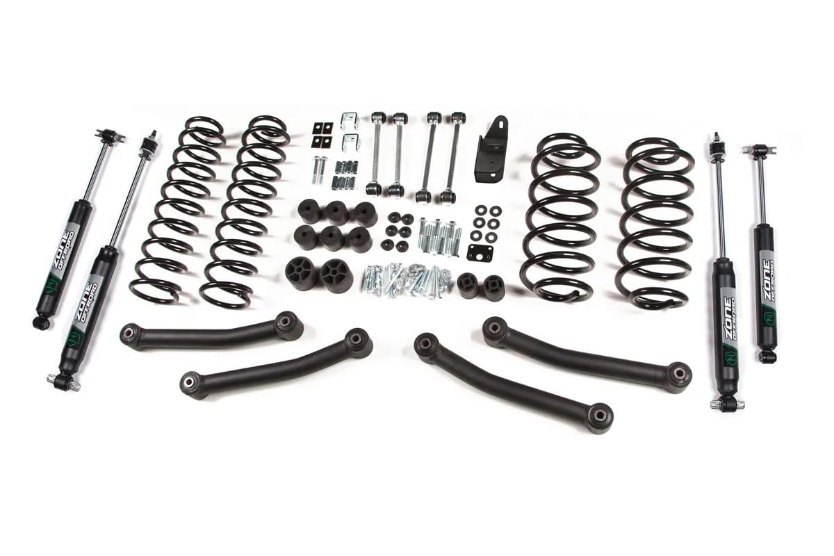 03-06 Jeep Wrangler TJ 4 Inch Coil Spring Lift Kit With Nitro Shocks Zone Offroad