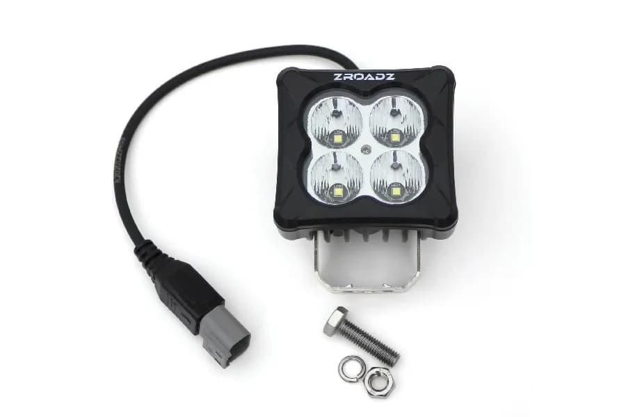 2122 Bronco A Pillar LED Bracket To Mount(2)3in Zroadz Or Similar LED Pod Lights & Wiring Harness