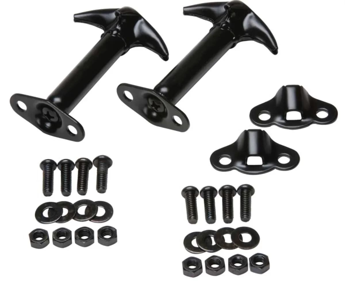 Exterior Accessories 1976-1986 Hood Flutter Linkage Black Stainless Steel