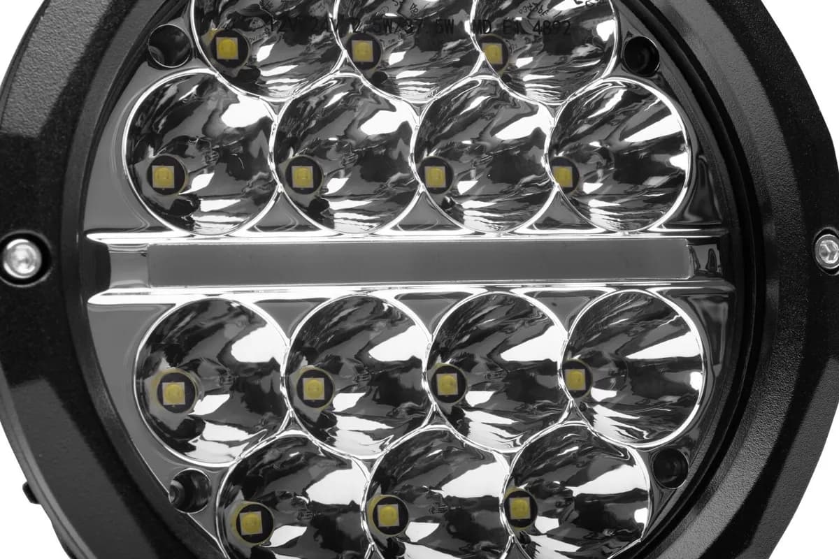 Go Rhino 750700623DRS Bright Series - Two Round 6 LED Driving Light Kit W/Daytime RunningLight