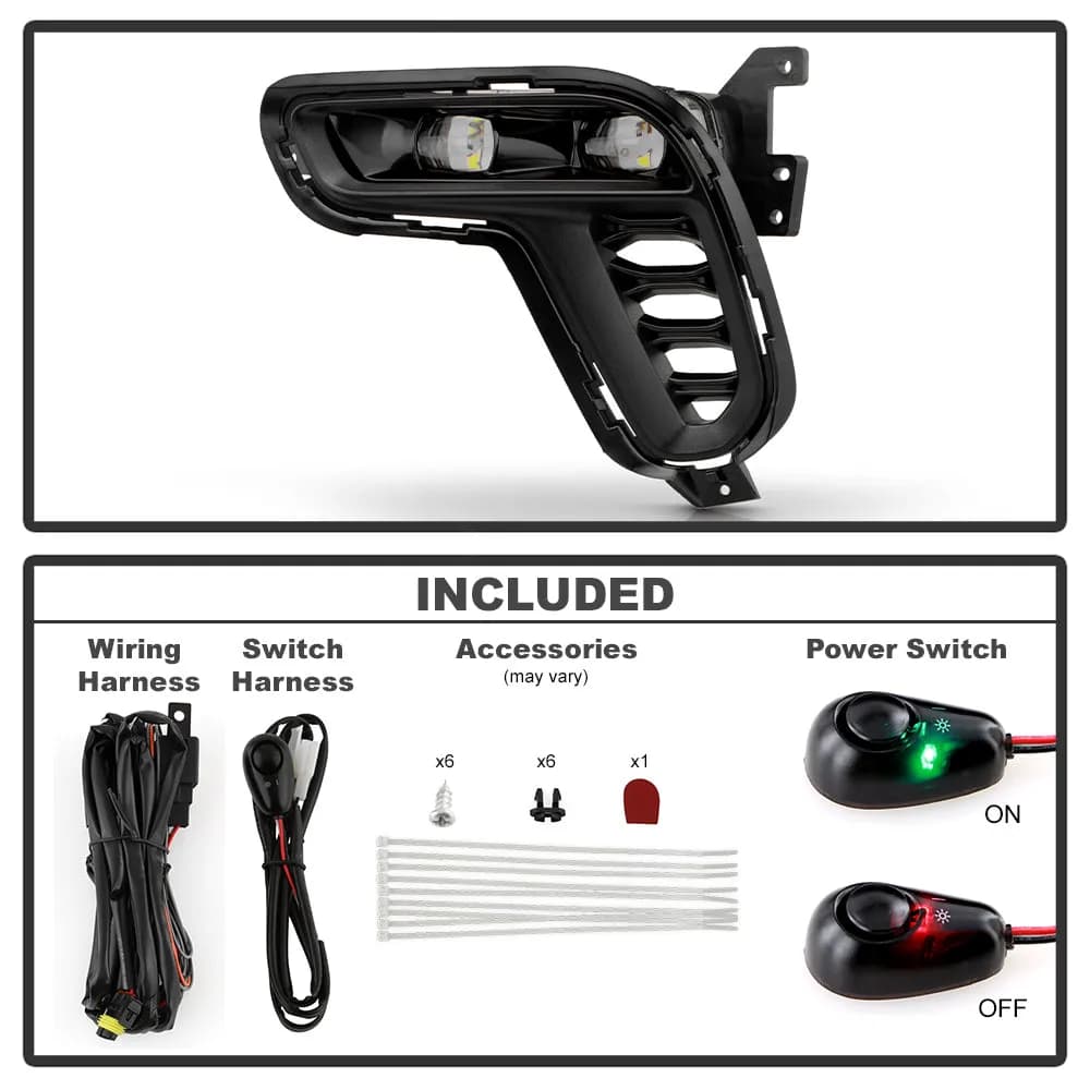 ( Spyder ) Dodge Durango 2021-2024 OEM Style LED Fog Lights w/Switch