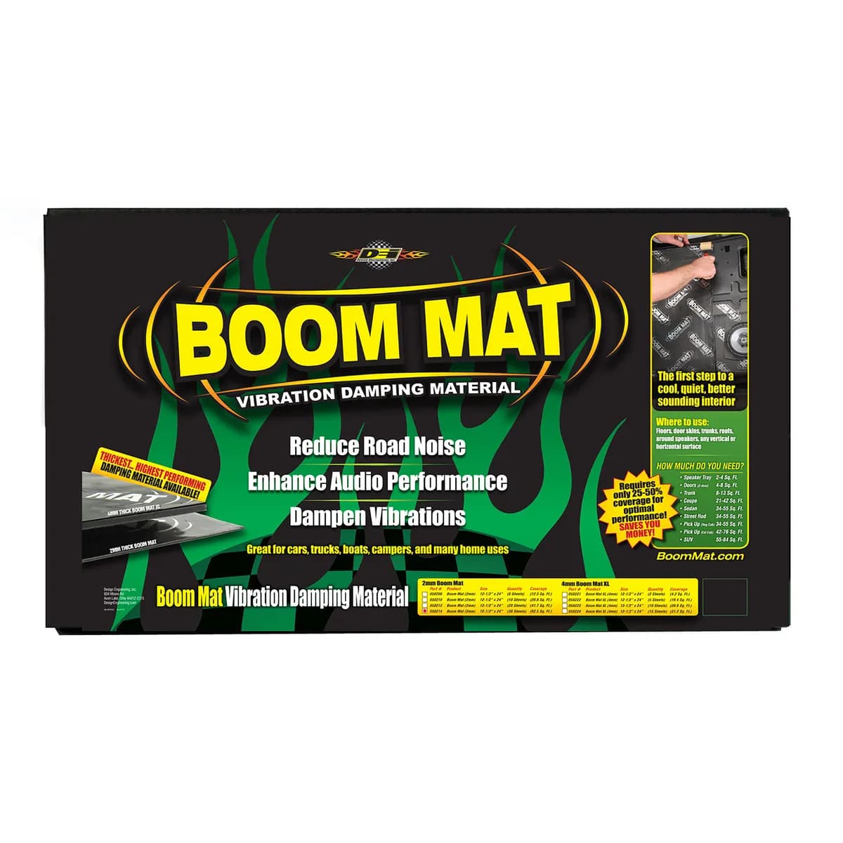 DEI Damping Material - 12-12in x 24in 2mm - 65.2 sq ft - 30 Sheets