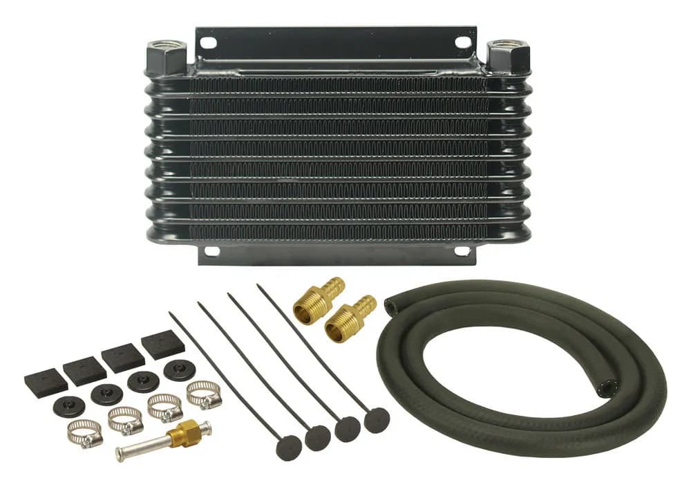9 Row Series 9000 Plate & Fin Transmission Cooler Kit, 1/2 NPT