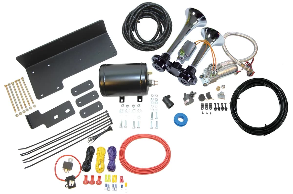 0718 Wrangler/Jk Trailblaster Complete Bolton Dual Air Horn Kit With Model 99 Horn