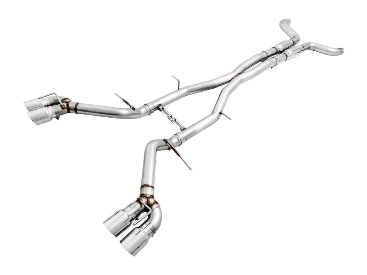 AWE Touring Edition Cat-back Exhaust for Gen6 Camaro SS / ZL1 / LT1 - Non-Resonated - Diamond Black Tips (Quad Outlet)