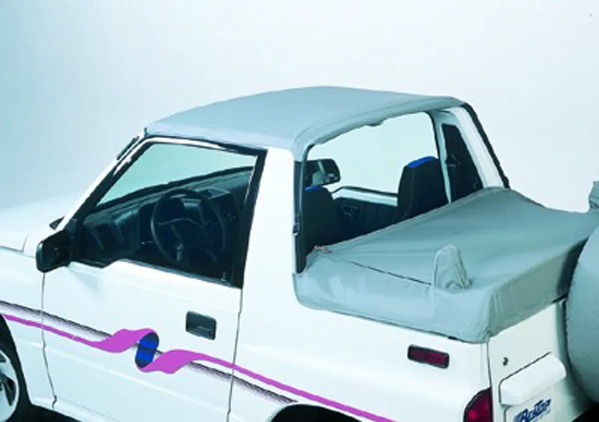 Black Denim Bikini Top Bikini Top, Strapless Geo/Suzuki 88-94 Tracker/Sidekick; Targa (standard length); Must have factory soft top windshield header