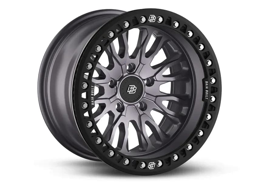 Baja Built RENEGADE Cast Beadlock Wheel, 17x9 5x5 -12mm - Satin Graphite - JT/JL/JK