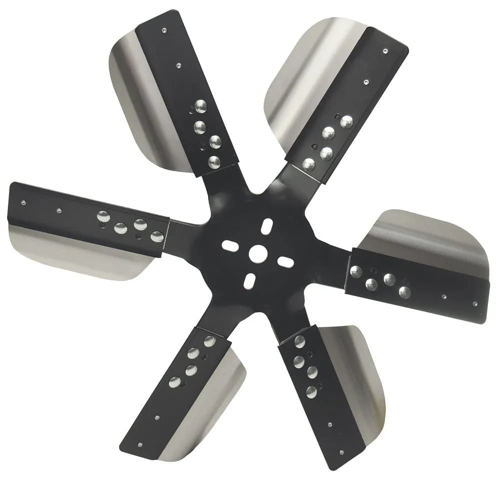 17 Heavy Duty Stainless Steel Standard Rotation Flex Fan, Black Hub