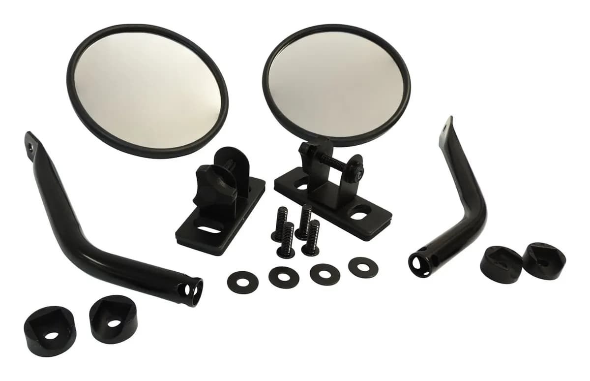 Quick Release Mirror Set 2007-2015 JK Wrangler; 1997-2006 TJ Wrangler; 1987-1995 YJ Wrangler; 1976-1986 CJ-7; 1981-1986 CJ-8