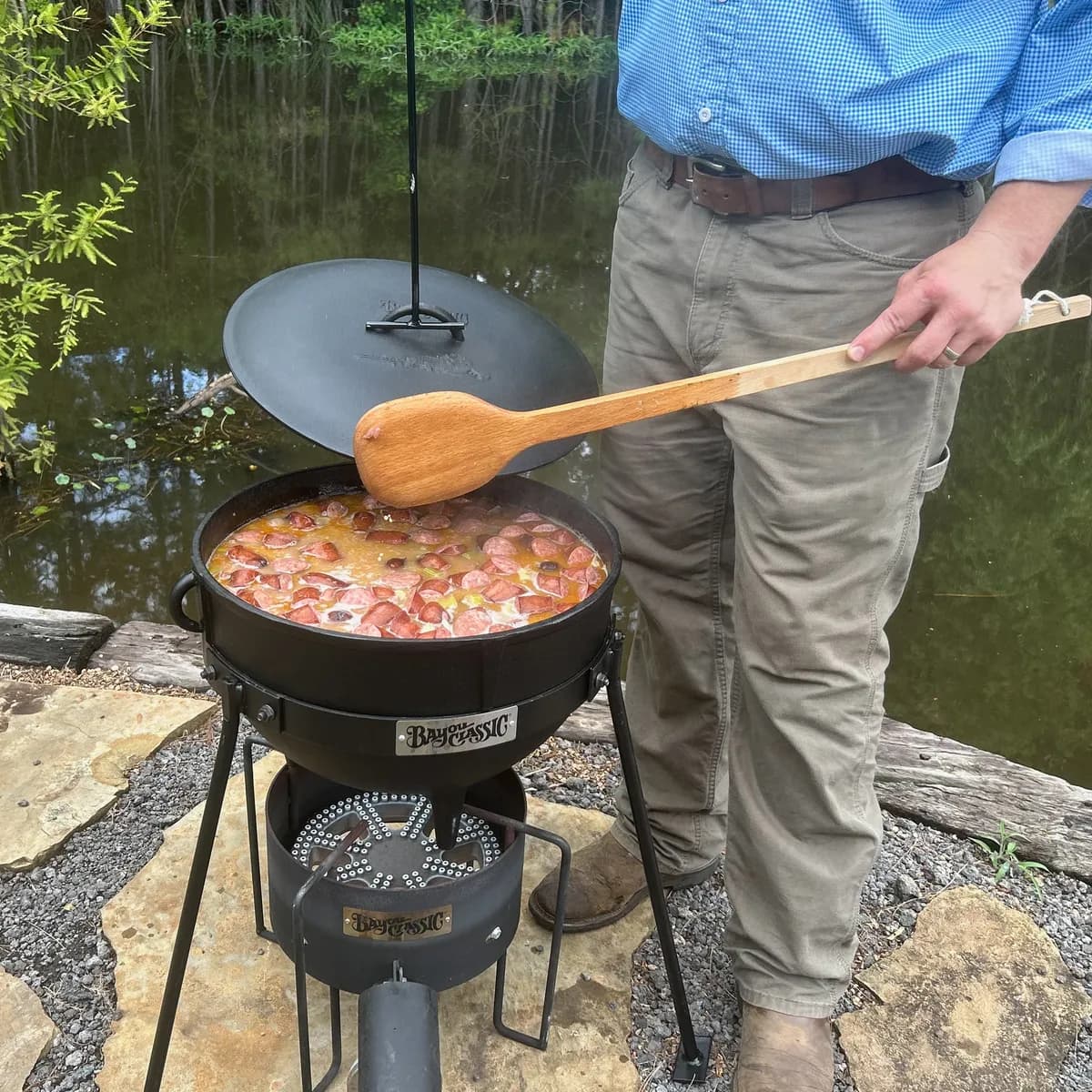 7gal Jambalaya Kettle Cast Iron Lid And Stand