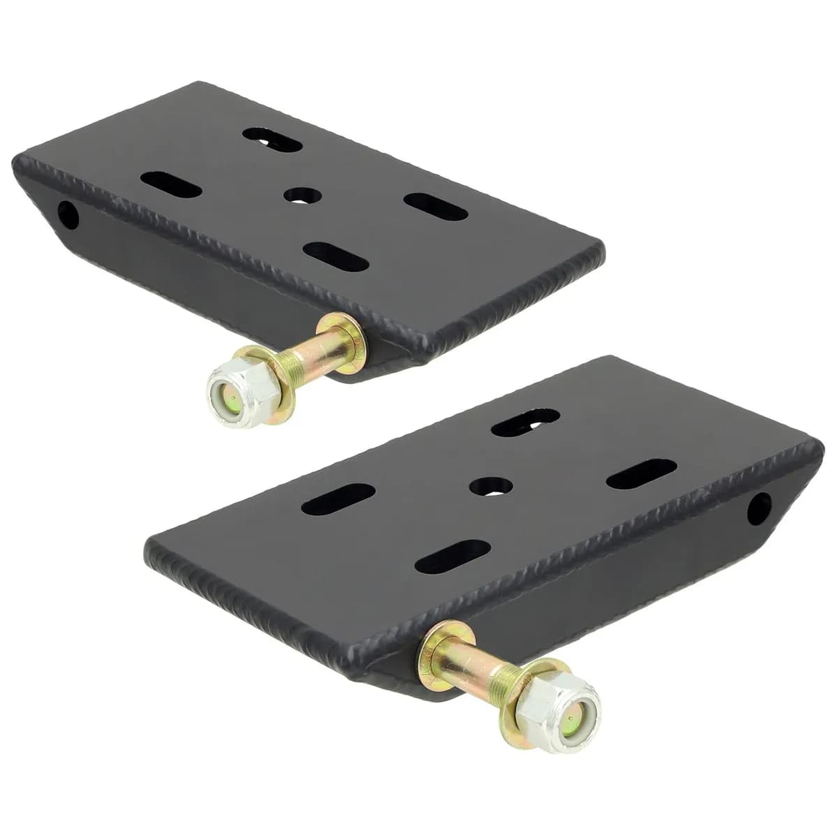 HD Leaf Spring Plates For Use w/2 Inch Springs 76-86 Jeep CJ Front Includes Replaceable Shock Mounts Pair RockJock 4x4