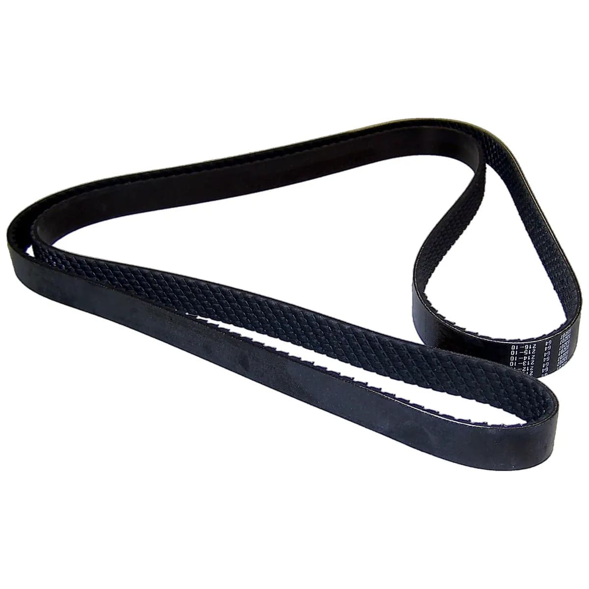 1996-2000 Cherokee XJ w/ 2.5L & without A/C; Length: 79.0in - 6 Ribs 1995-1995 Wrangler YJ with LHD; without A/C; with Power Steering; Length: 79.0in - 6 Ribs 1997-1999 Wrangler TJ with LHD; without A/C; with Power Steering; Length: 79.0in - 6 Ribs 2000