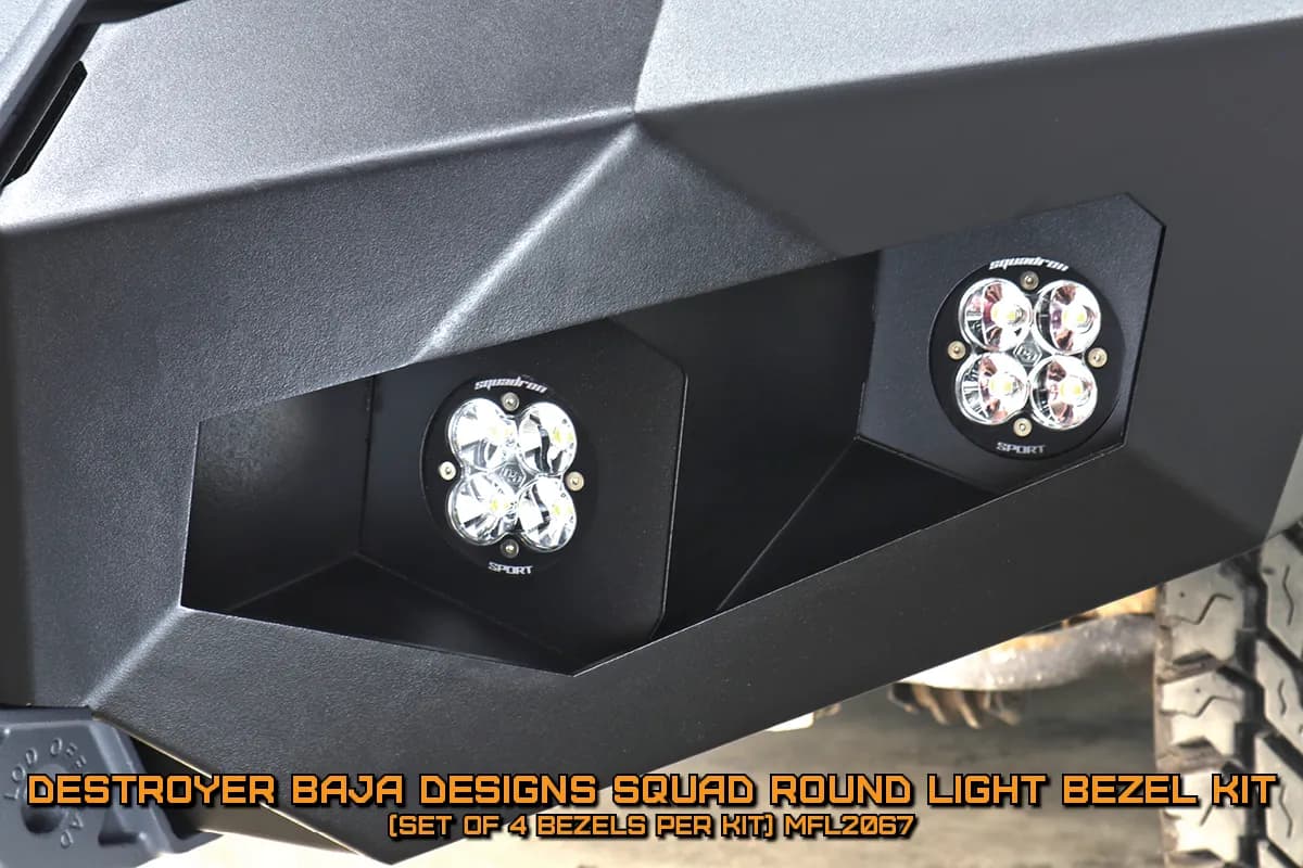 Destroyer Truck Baja Squadron Round Light Bezel Kit