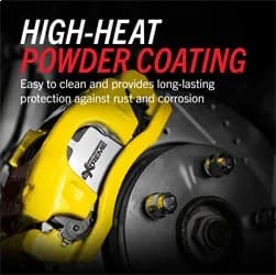 High-Temp Yellow Powder Coated Calipers (Pair)