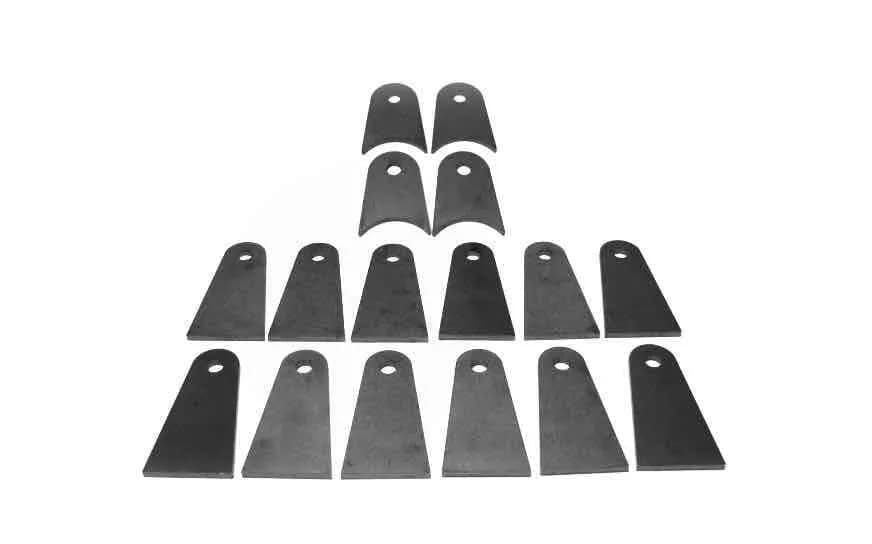 Steinjäger Tabs and Clevises, Weld On 4 Link Tab and Clevis Kits 0.625 Bore 4.00 Axle Diameter 2.00 Long Axle Tab 4.00 Inch Straight Tab 4 Axle Tabs, 12 Straight Tabs