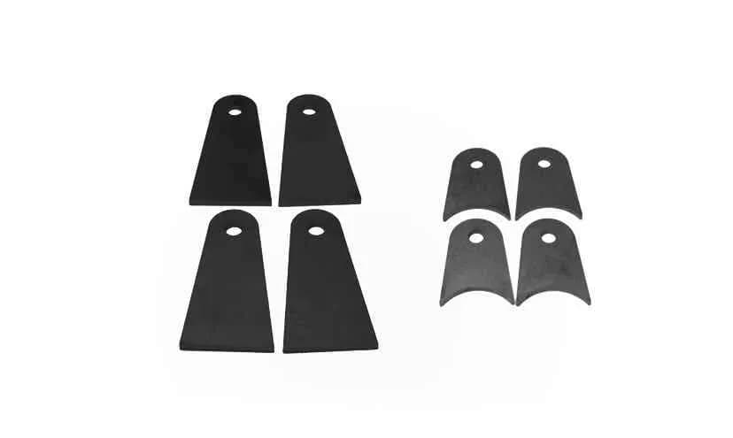 Steinjäger Tabs and Clevises, Weld On 4 Link Tab and Clevis Kits 0.563 Bore 3.00 Axle Diameter 3.50 Long Axle Tab 4.00 Inch Straight Tab 4 Axle Tabs, 4 Straight Tabs