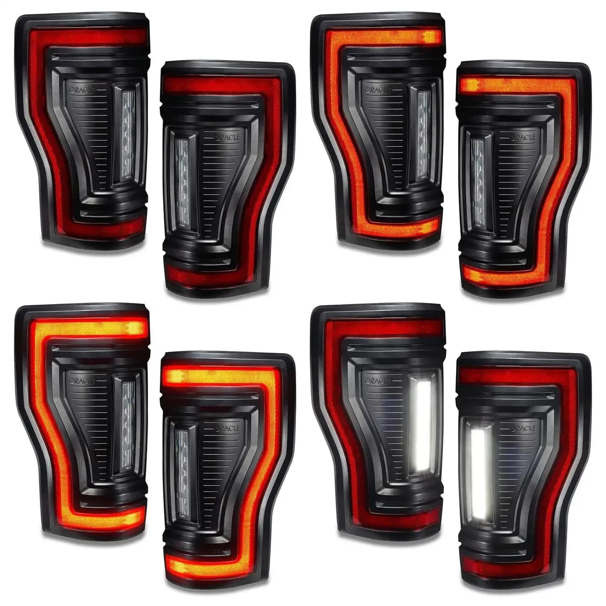 2017-2022 Ford F-250/350 Super Duty Flush Mount LED Tail Lights - Animated Turn Signals