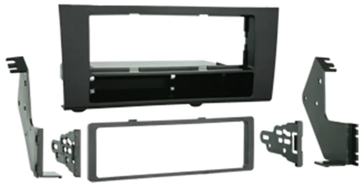 Turbokits; Radio Installation Kit; Incl. Instr./Hardware/Under-Radio Pocket/Snap-In Iso Support System/Iso Trim Ring; Recessed Din Mount; High-Grade ABS Plastic; Matte Black;