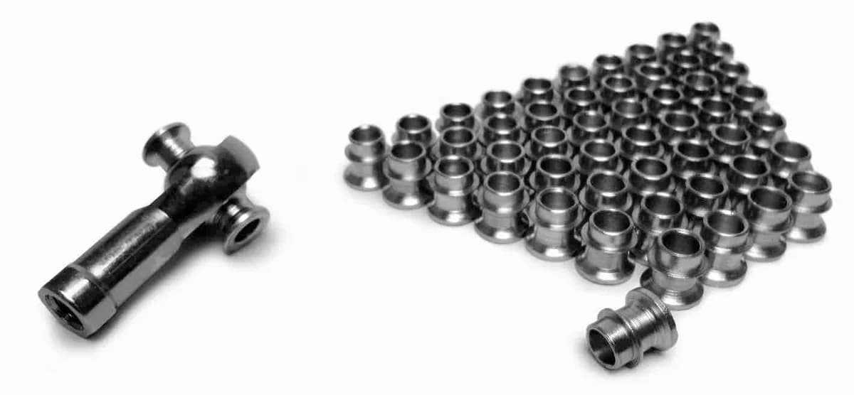 Steinjäger For 3/8 Rod Ends Straight Style Rod End Misalignment Inserts Yields 5/16 Bore Stainless 50 Pack