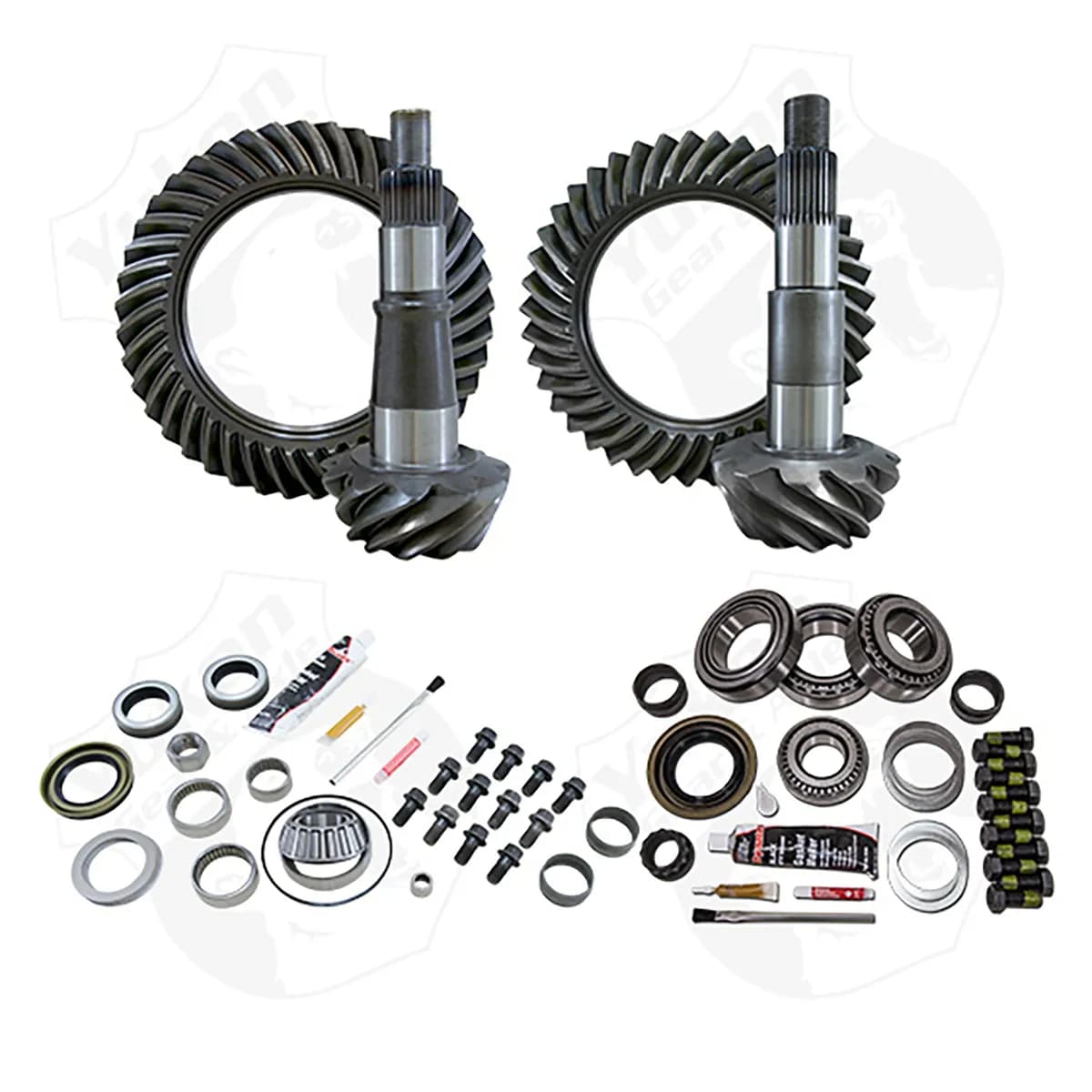 Gear & Install Kit Package For 2003-2011 RAM 2500 And 3500 4.56 Ratio 9.25 Inch Rev/ 11.5 Inch Chy Gear/Kit Package 4.56 Ratio '03-'11 RAM 2500 & 3500 Yukon Gear