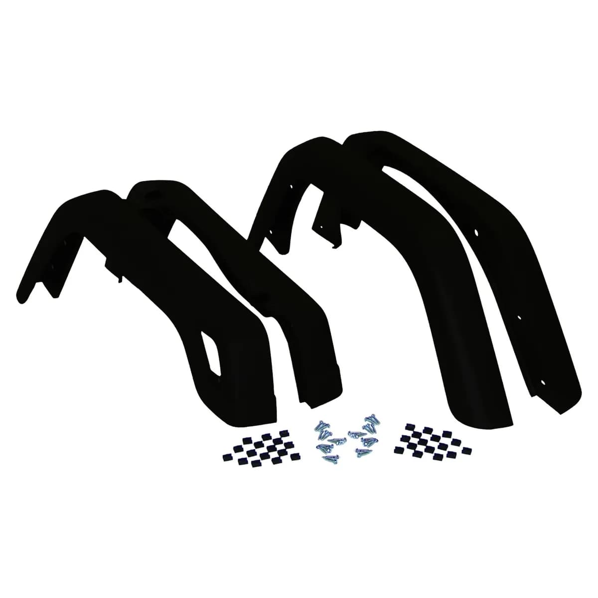 1997-2006 Wrangler TJ 4 Piece Set; Flat Black; OE Width