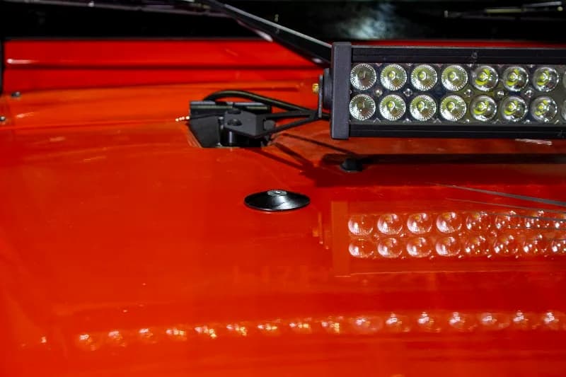 Jeep Wrangler Hood Bumper Deletes For 97-19 Wrangler JK/TJ Black Powdercoat Stainless Steel Kentrol