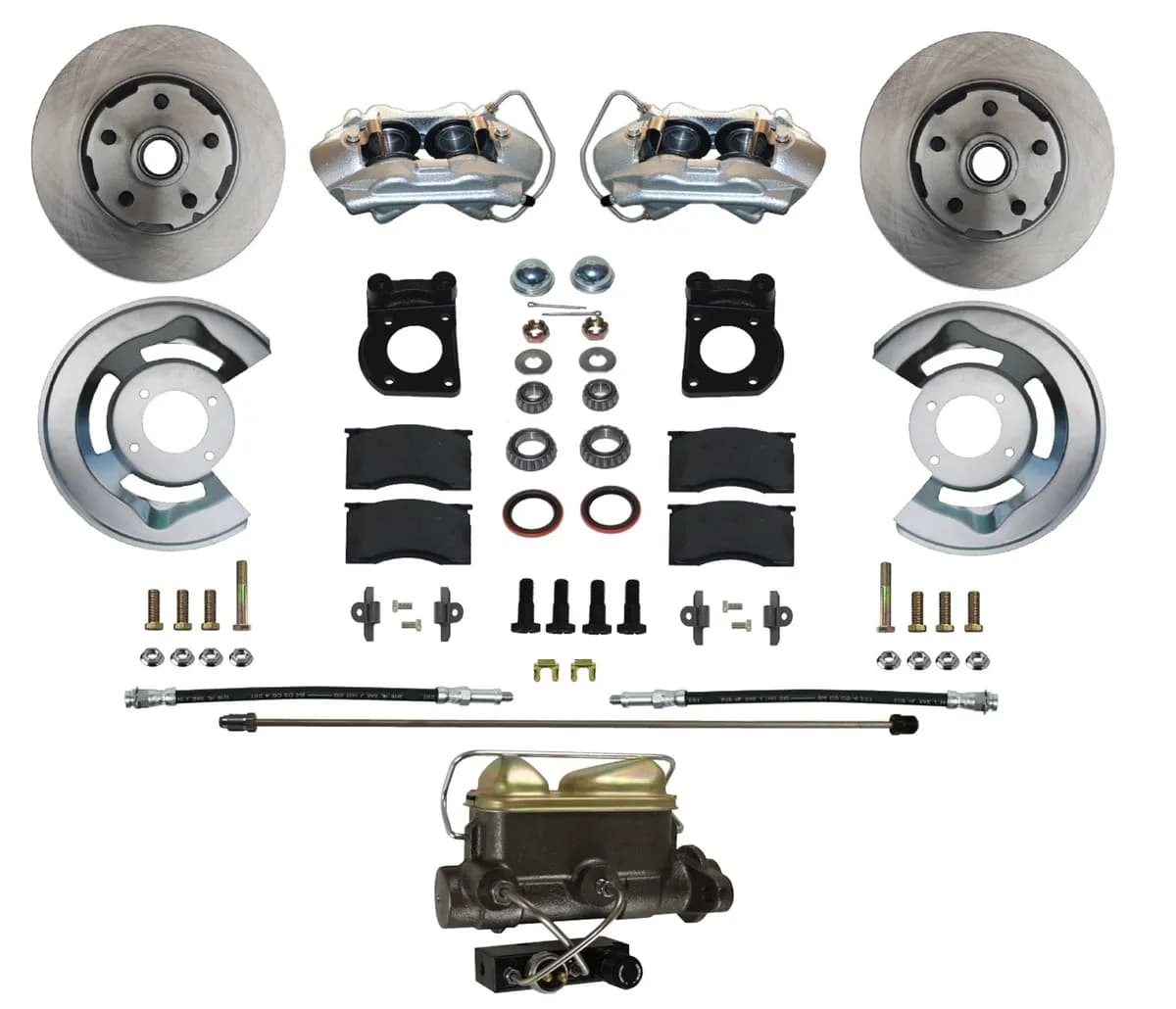 Leed Brakes FC0001-4C7 Manual Front Kit with Plain Rotors and Zinc Plated Calipers