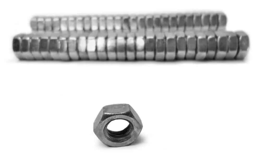 Nuts Bulk Jam M12 x 1.75 RH 50 Pack Class 4 Plated Zinc Silver