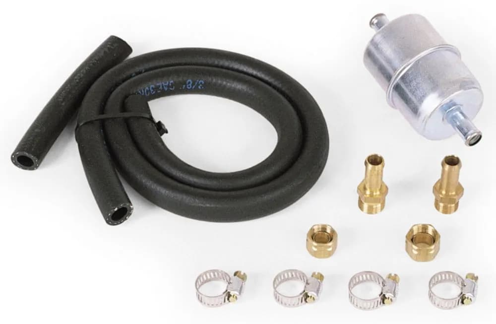 Edelbrock 8135 Universal Single-Feed Fuel Hose And Filter Kit (Fits 5/16 Or 3/8 Lines)