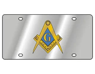 Masonic Stainless Steel License Plate
