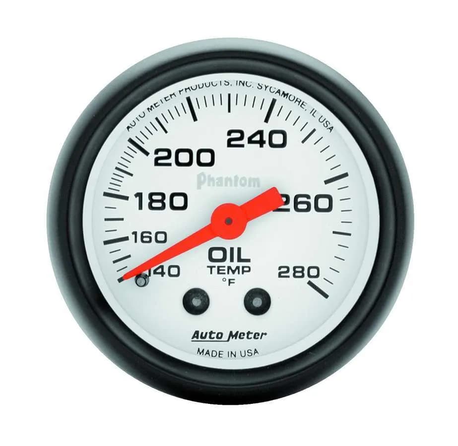 Gauge, Oil Temp, 2 1/16", 140-280?F, Mechanical, Phantom