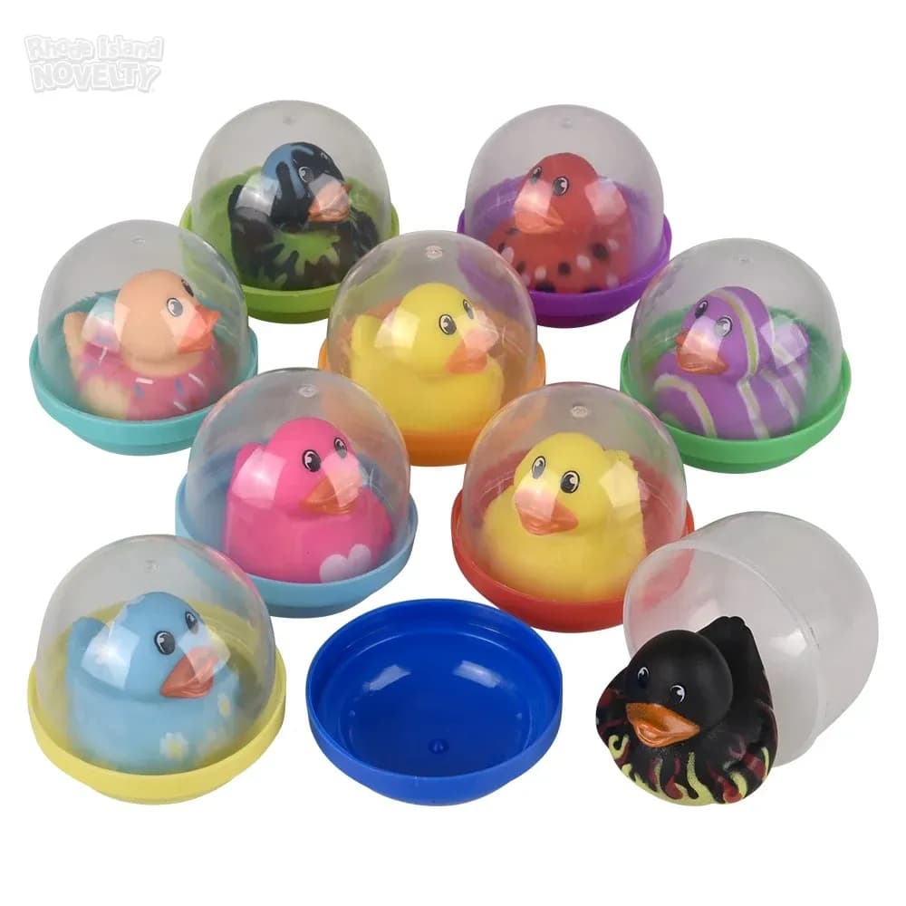 1.5\" Rubber Duckling Assortment In 2\" Capsule 250ct