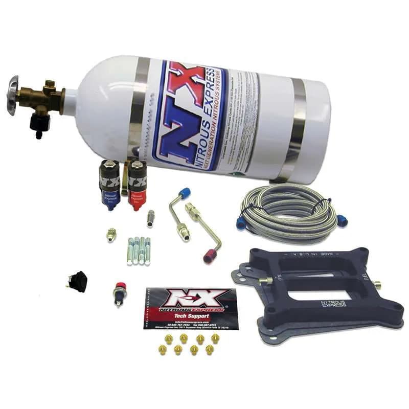 Nitrous Express - 4150 Hitman 4-Bbl (100-150-200hp) With 10lb Bottle - 40040-10