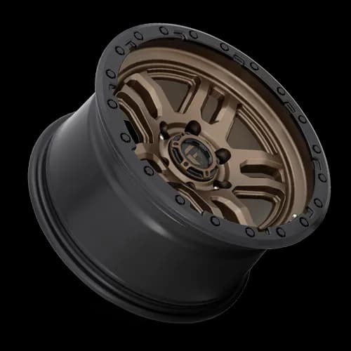 Aluminum Wheels 17X9 AMMO D702 6 On 139.7 Matte Bronze W/Black Bead Ring 106.1 Bore 1 Offset 5 Spoke Fuel Off Road Wheels