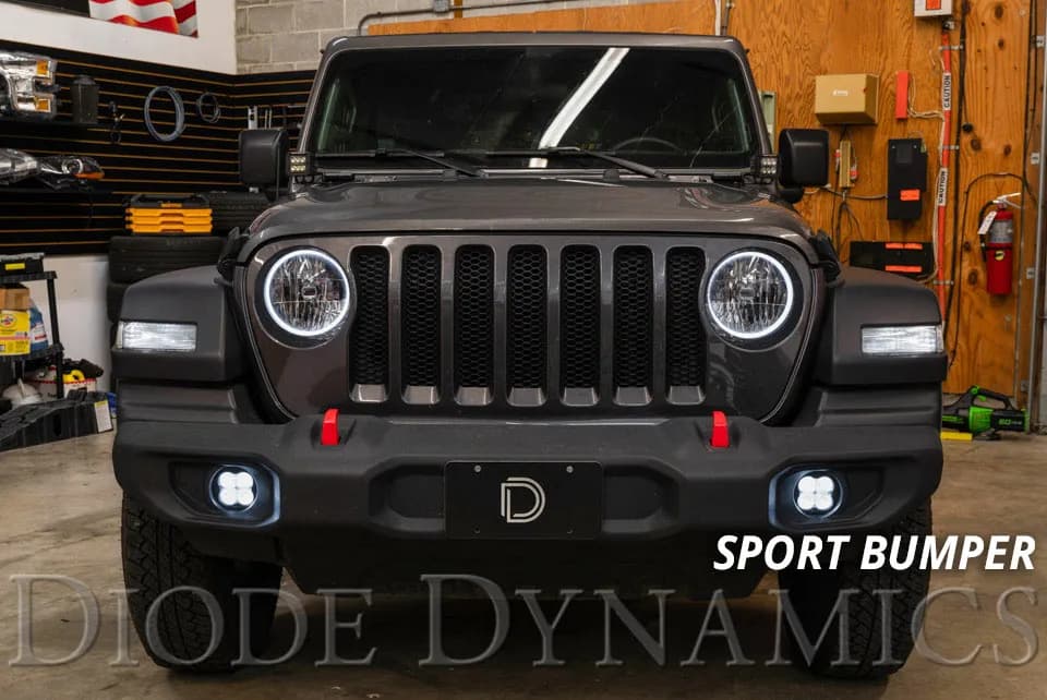 Diode Dynamics SS3 Max Type MR Fog Light Kit, ABL White - SAE Fog - JT/JL/JK