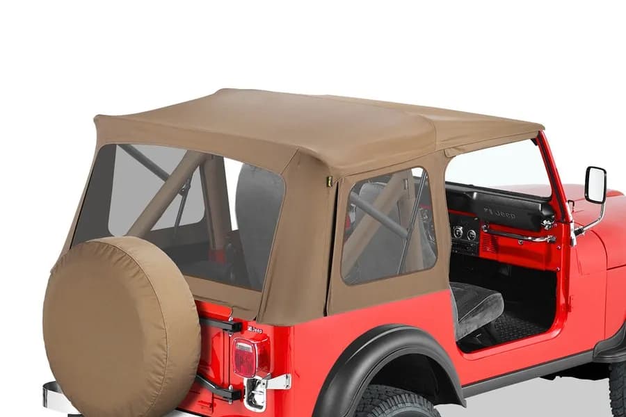 Jeep CJ7 Soft Top Supertop Classic Squareback Soft Tops For Jeep 1976-1986 CJ7 Clear Spice Bestop