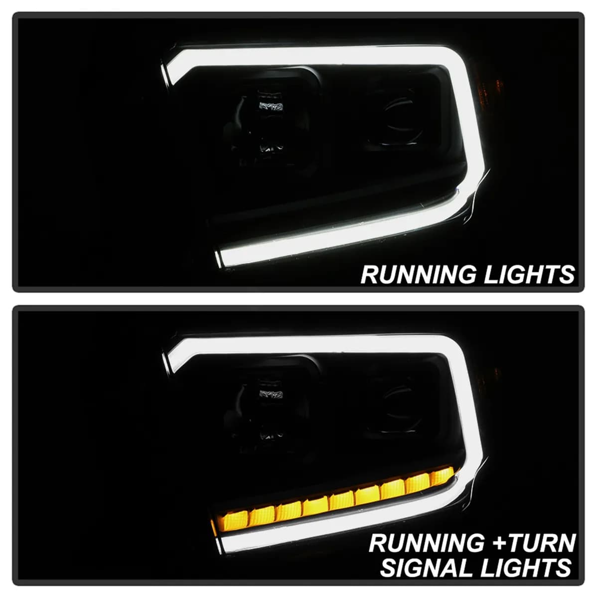 1421 Tundra/2018 Tundra sr And Sr5 Only LED Light Bar Projector Headlights Blac
