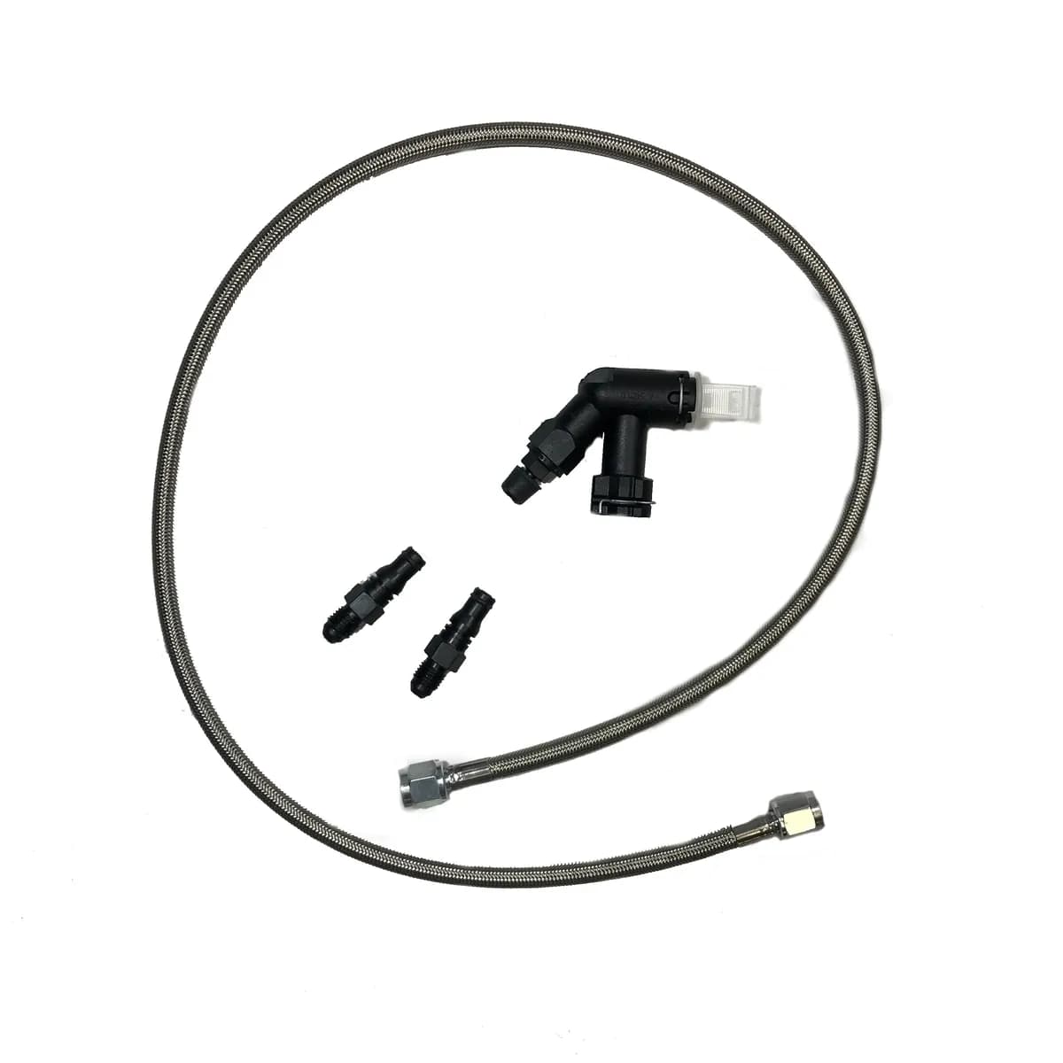 McLeod 139252 Stainless Steel Braided Line: Double -4 AN: Female: 36 in.: w/Bleeder