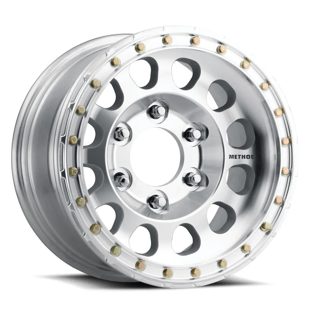 MR103 Beadlock 17x9 -12mm Offset 6x5.5 108mm Centerbore Raw Machined Race Drilled w BH-H24125