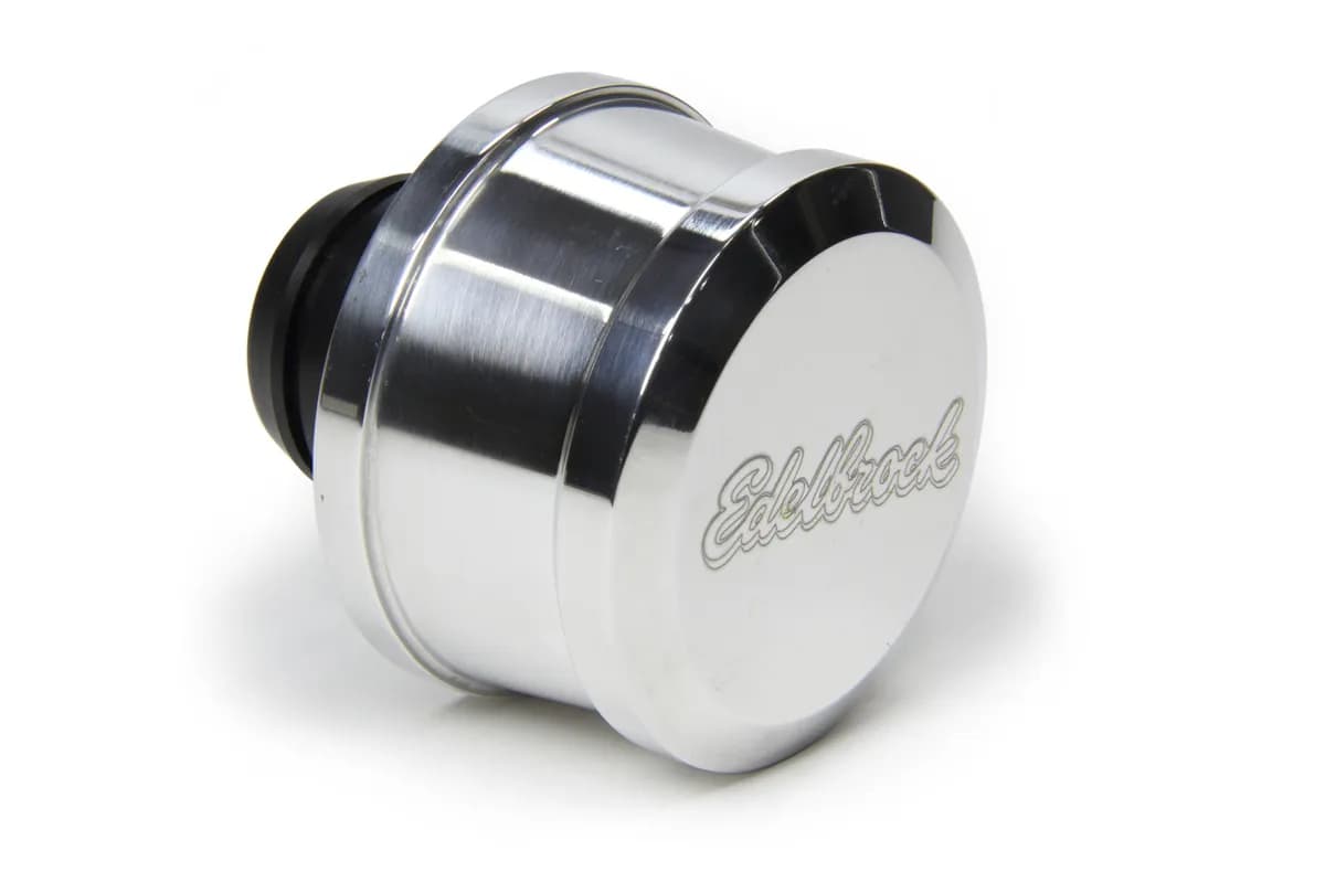 Edelbrock 4213 Push-in Round Billet Aluminum Breather - Polished
