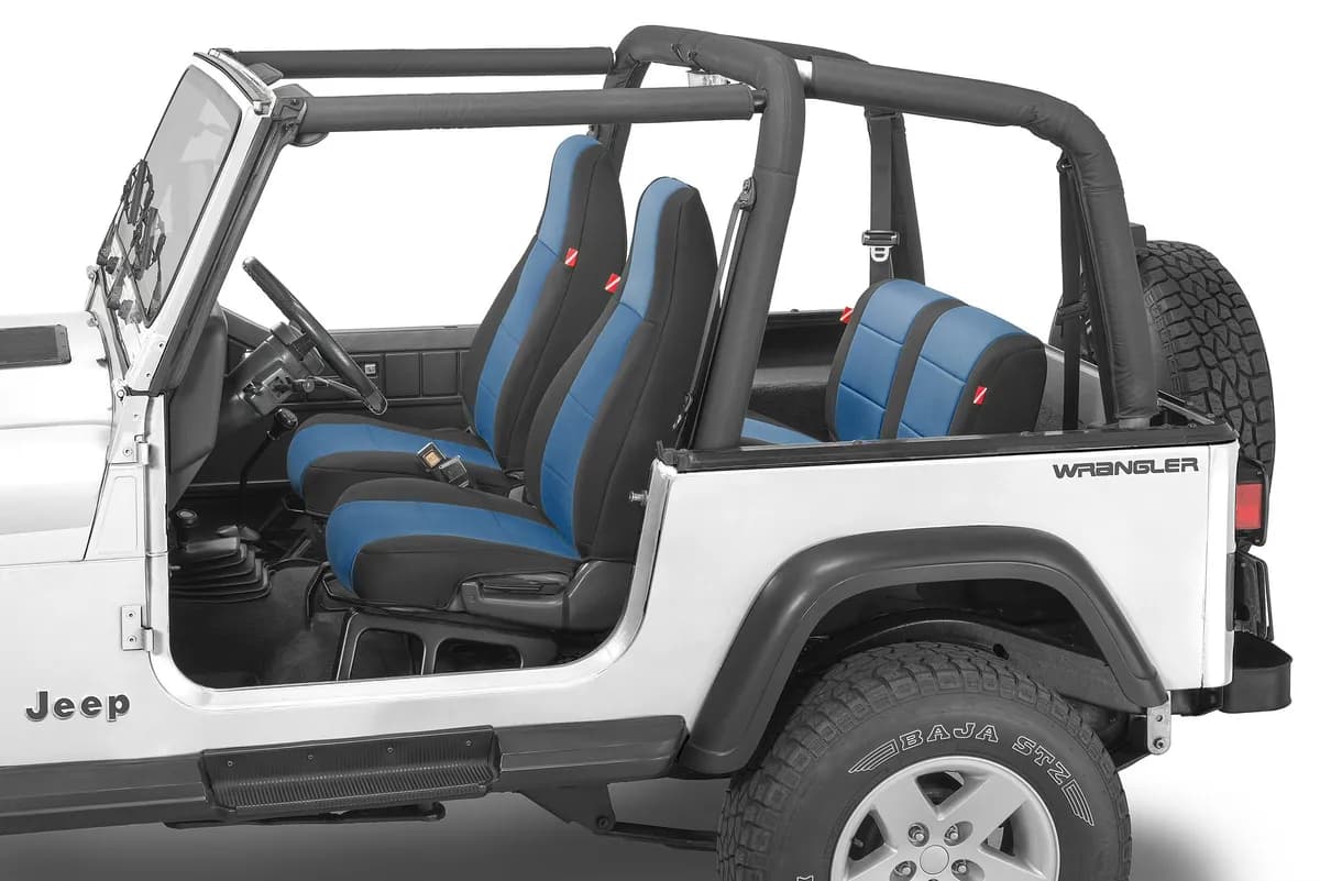 Jeep Wrangler Neoprene Seat Covers for 1991 Jeep Wrangler YJ Blue Diver Down