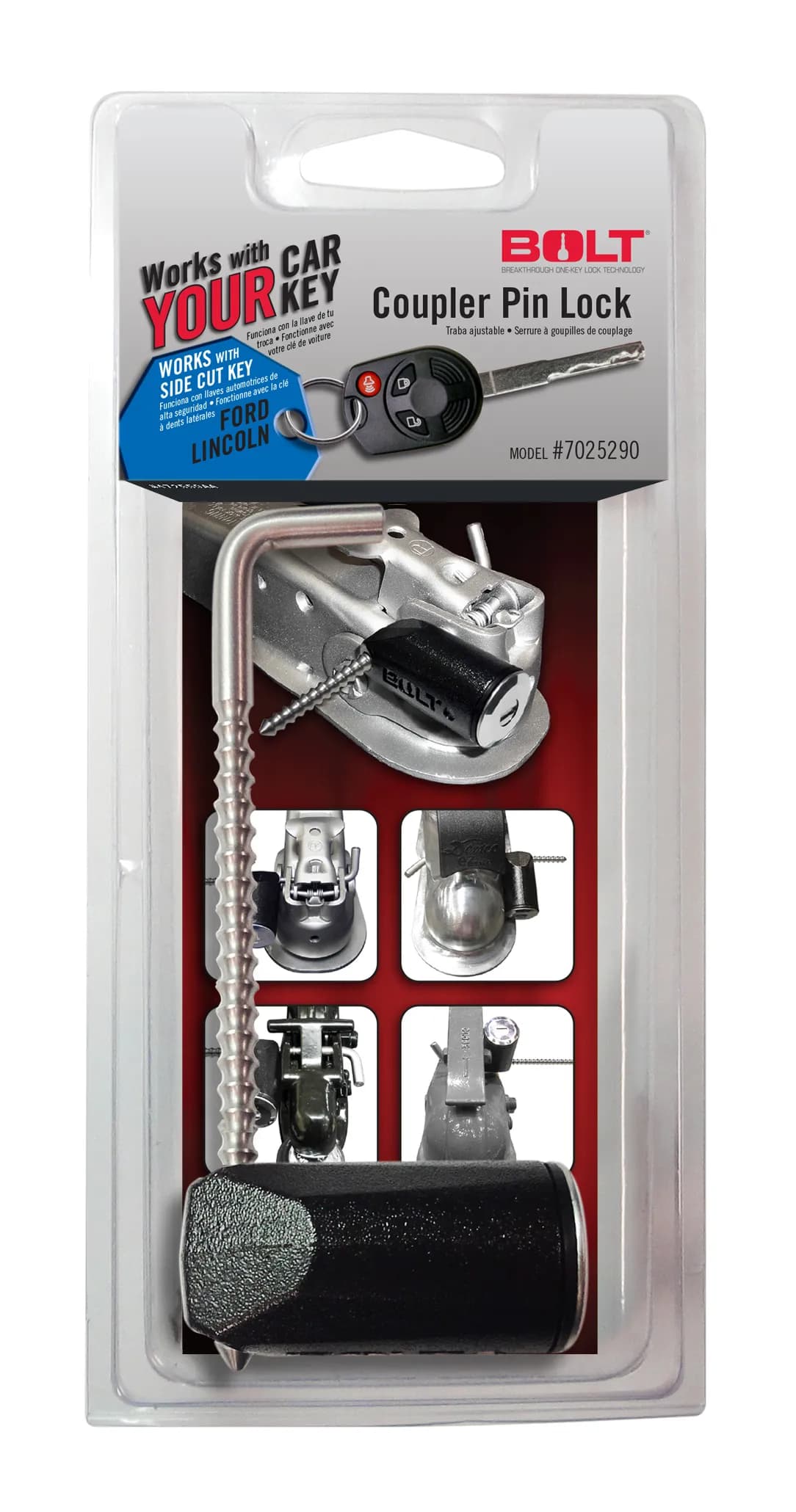 (Clamshell) 15c F150/16c F250/F350/F450/13c Transit/Connect W/Side Cut Key Coupler Pin Lock